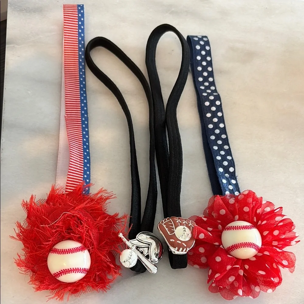 Red and Blue Hair Accessories with Patriotic Flair